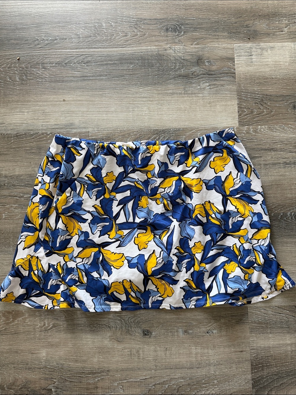 Tail Floral Blue and Yellow A-Line Women's Skort sz xxl